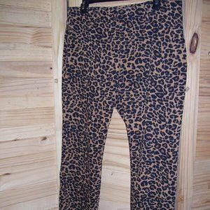 TIME & TRU Leopard Print Stretch High-Waist Skinny